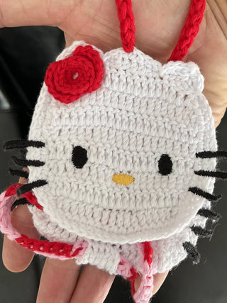 Close-up shot of Hello Kitty Crochet Bikini Set
