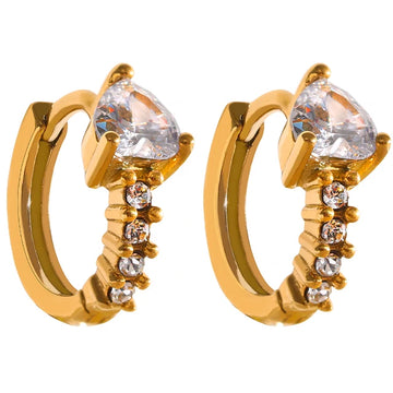 Gold Huggie hoop earrings 