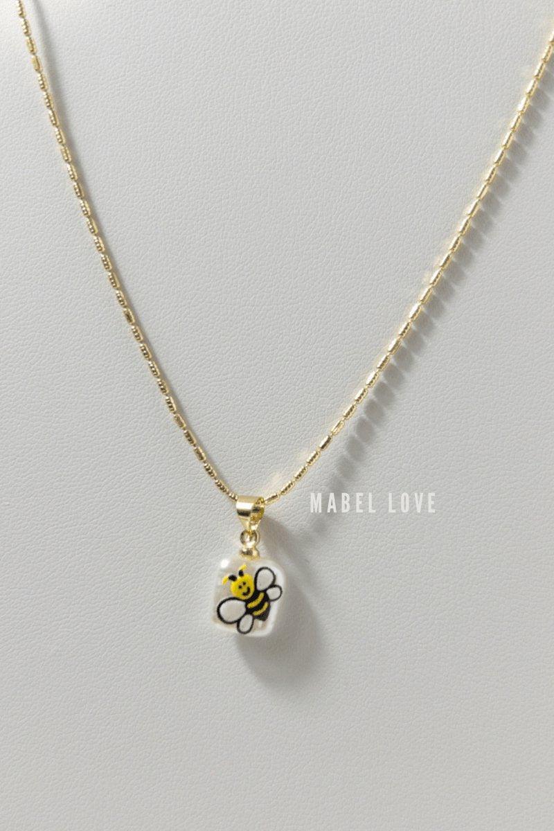 Bee Pendant Necklace Mabel Love Co