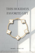 White Clover Bracelet for Holiday Gift