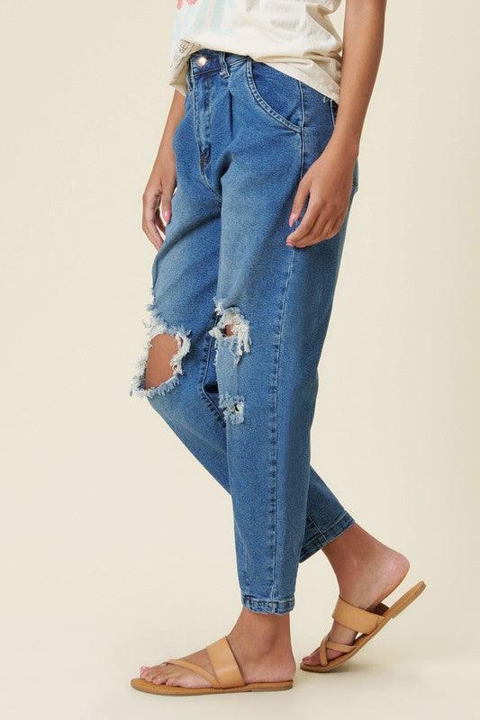 DISTRESSED SLOUCHY JEAN Mabel Love Co