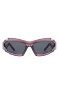 Futuristic Rectangle Wrap Around Sunglasses Mabel Love Co