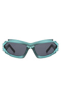 Futuristic Rectangle Wrap Around Sunglasses Mabel Love Co