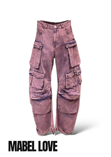 Pink Cargo denim Jeans Mabel Love Boutique
