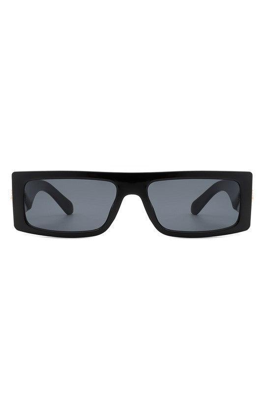 Rectangle Retro Narrow Slim Flat Lens Sunglasses Mabel Love Co